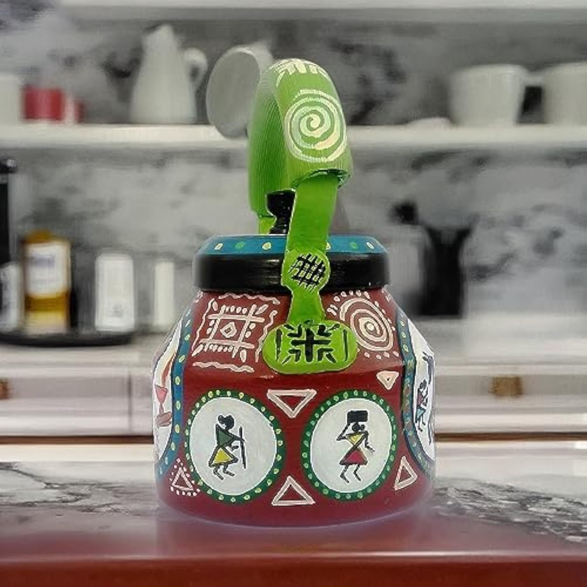 Handpainted Traditional Meenakari Aluminium Decorative Kettle